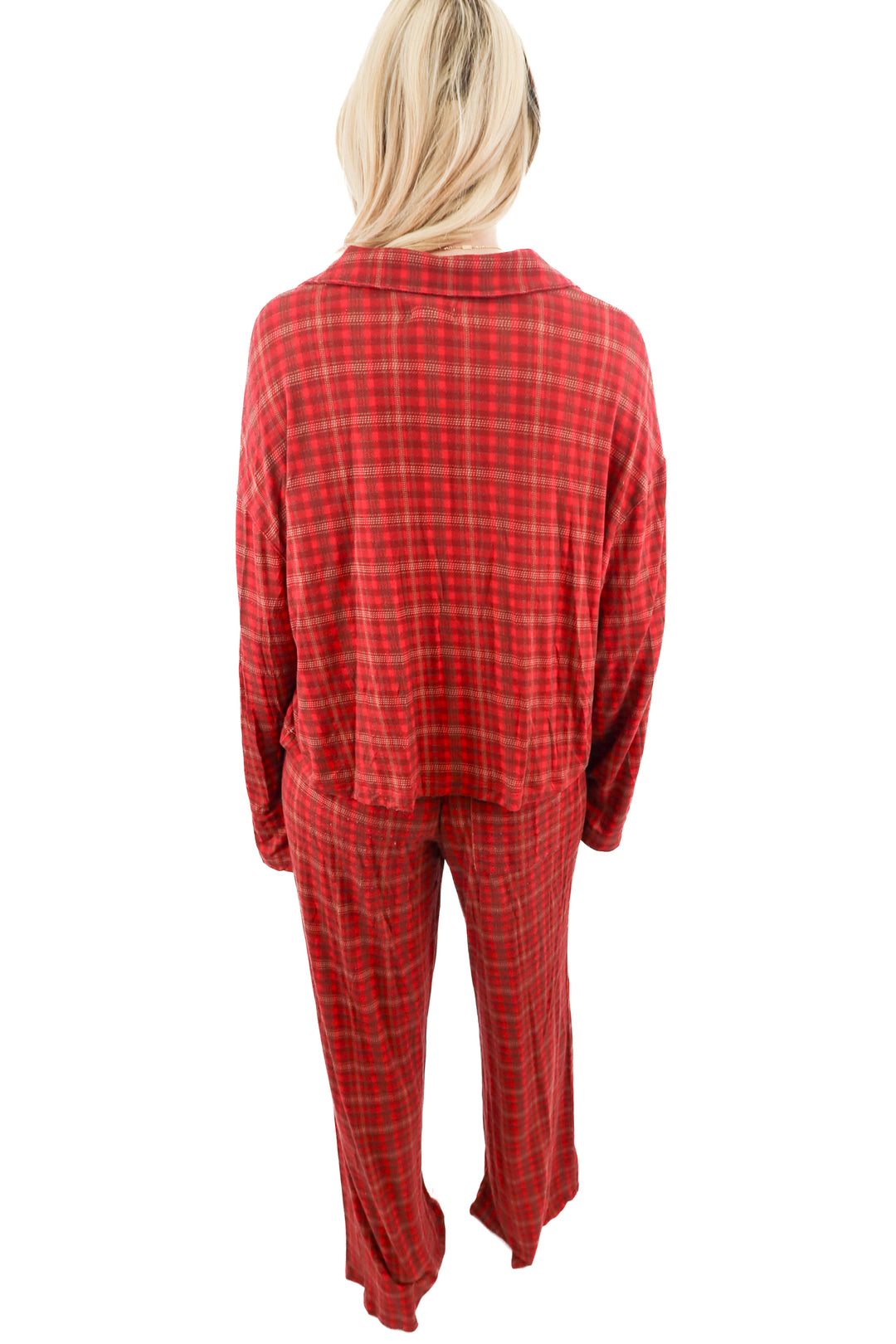 Dairy boy red flannel pajamas (M)