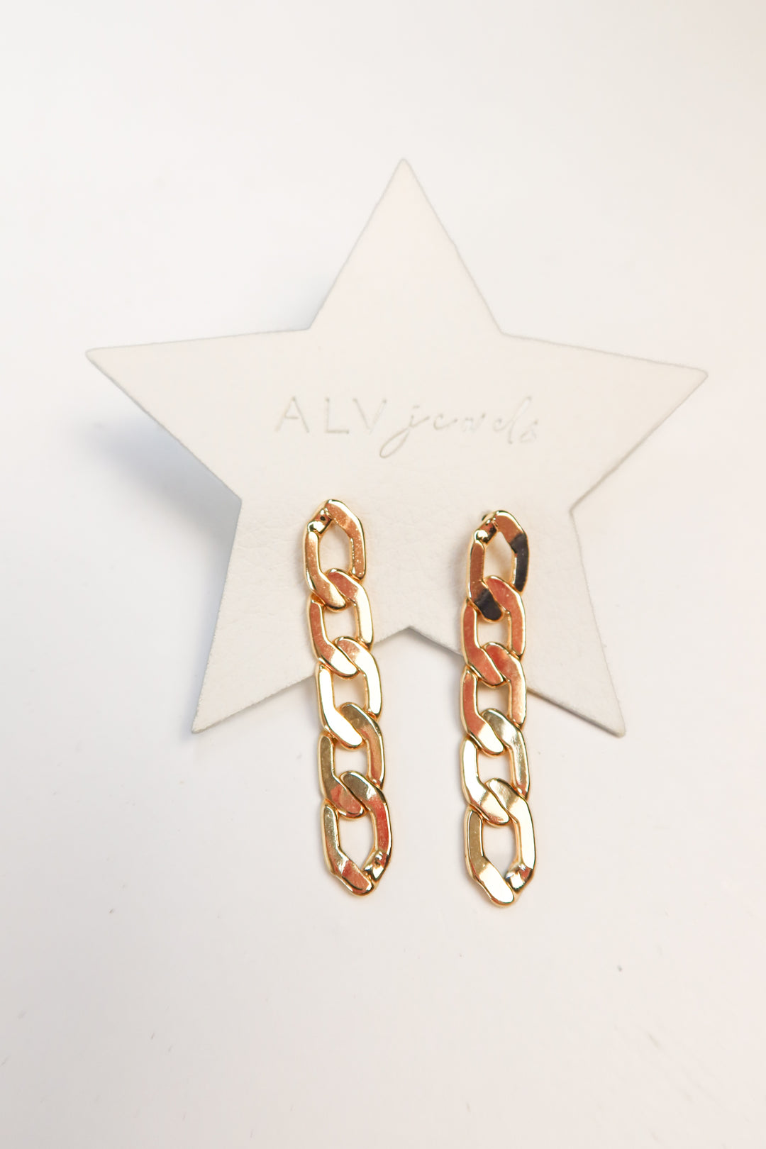 ALV jewels medium size gold chain earrings