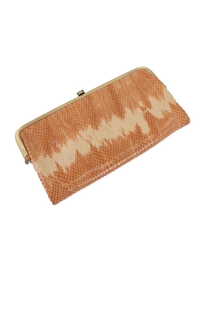 hobo nude snakeskin wallet
