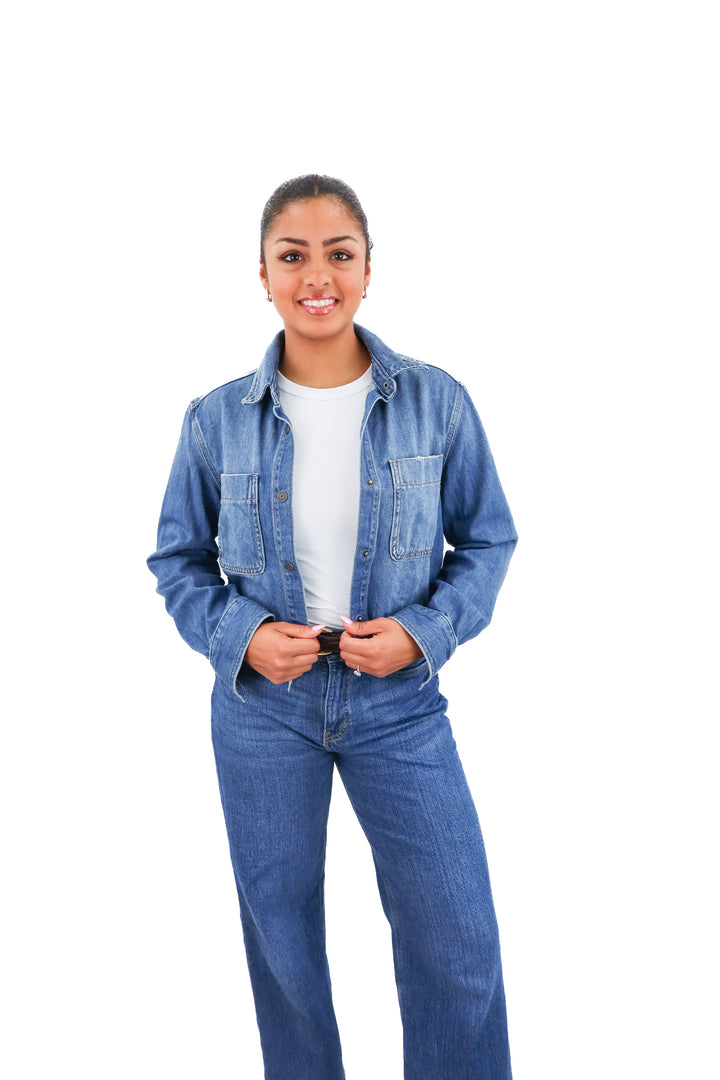 hidden denim cropped raw hem (s; retail $75)