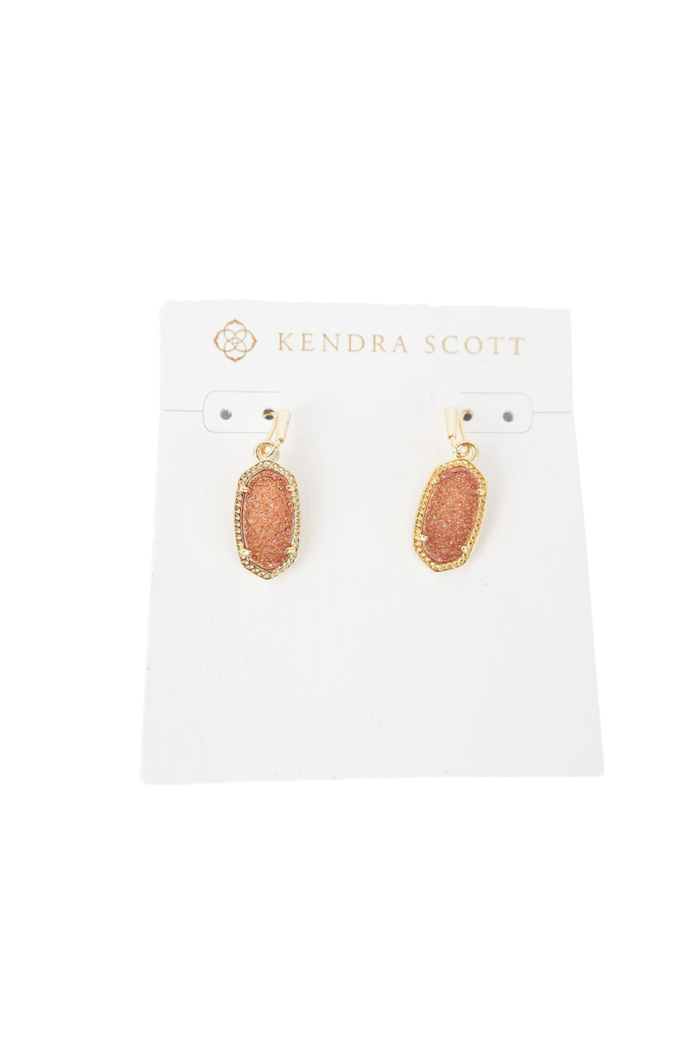 kendra scott lee gold drop earrings in iridescent drusy