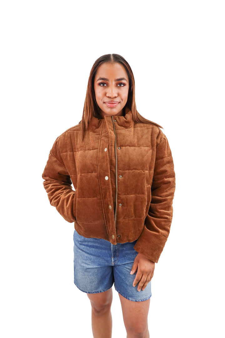 paige cognac astor puffer jacket nwt (m; $429)