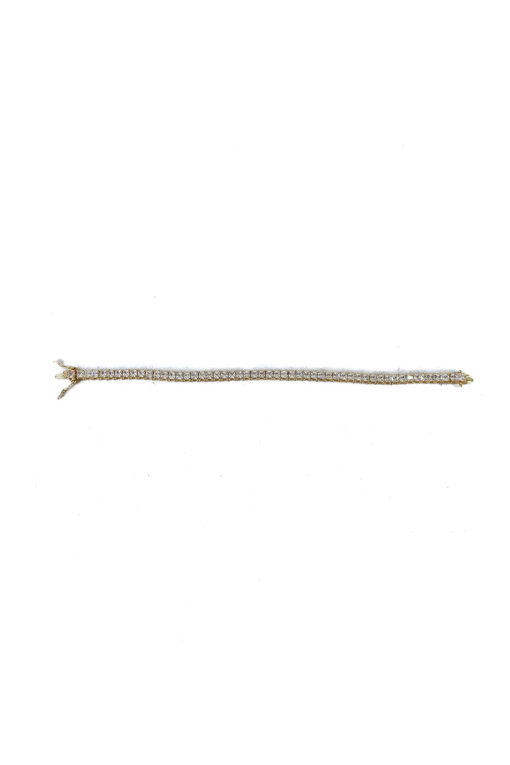 gold crystal tennis bracelet
