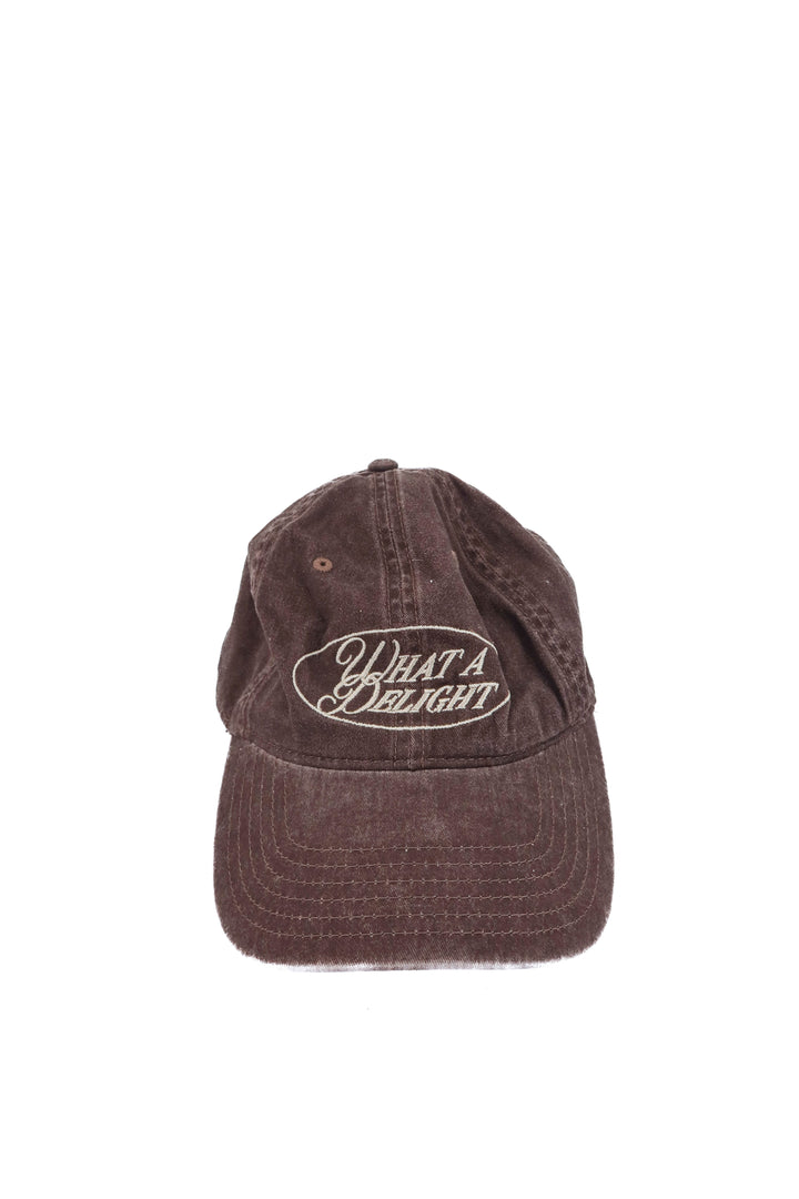 "What a delight" brown baseball hat