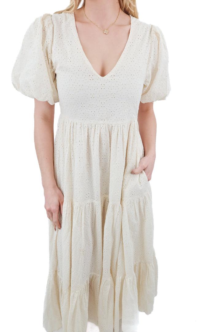 mother ivory eyelet dress (s; retail $198)