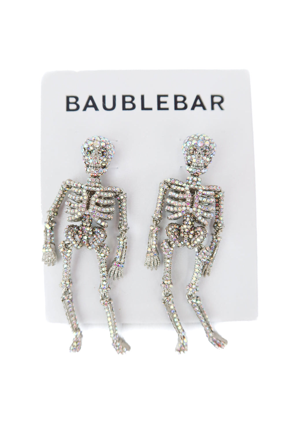 baublebar skeleton crystal earrings