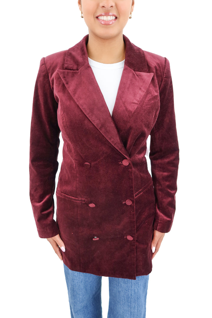 good american fig velvety blazer nwt (s; retail $208)