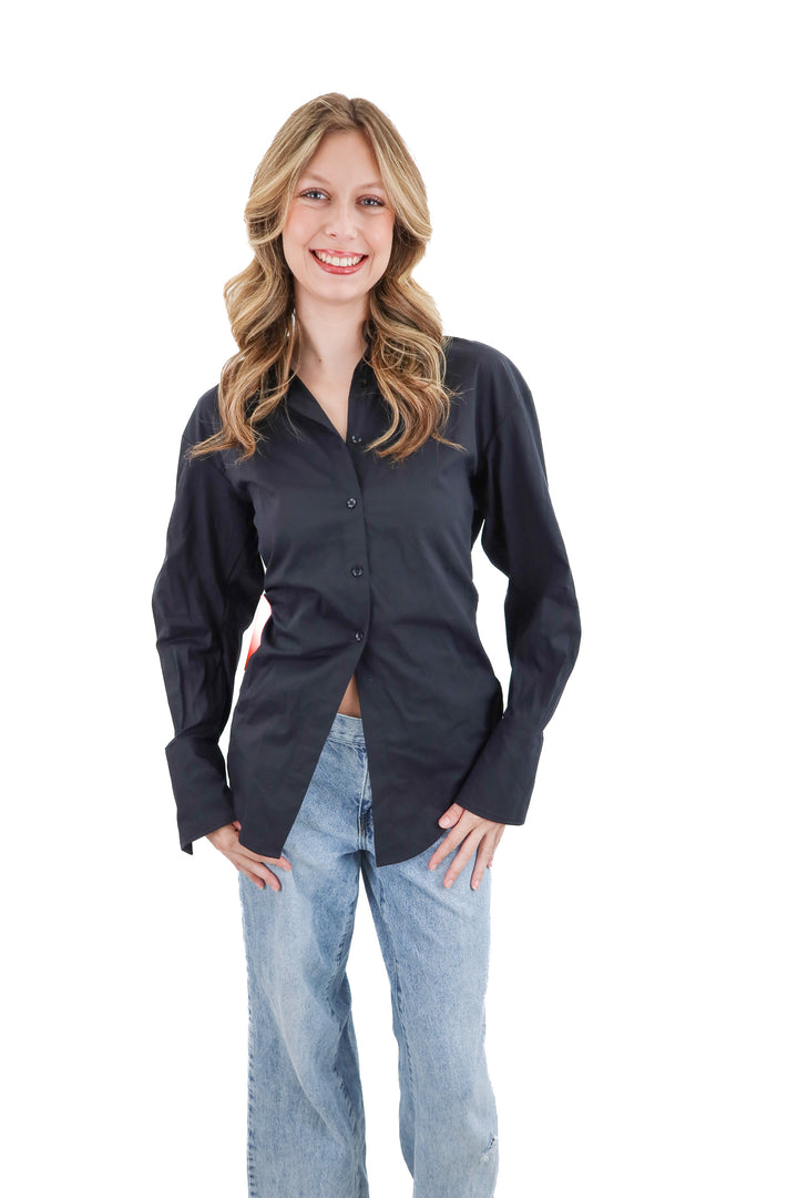 simon miller black button up top NWT (s; retail $235)