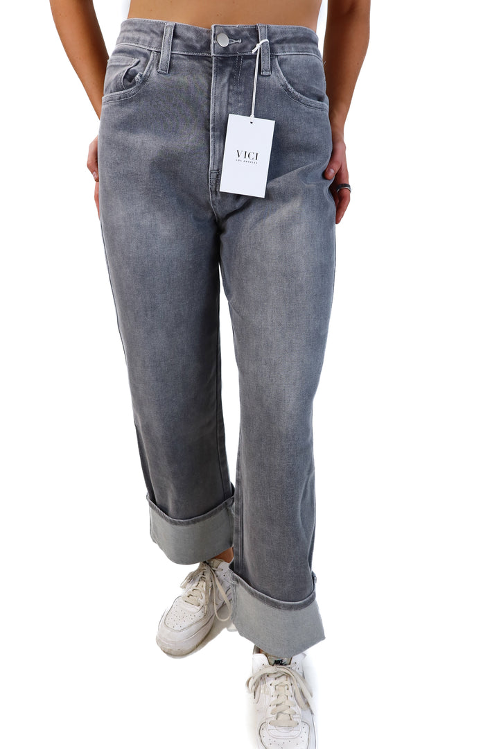 Vici Faded Black Wide Leg Jeans NWT (27)