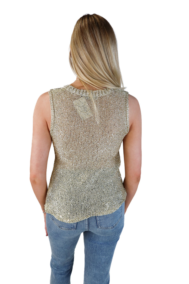 Zara Sequined Knit Tank (S)