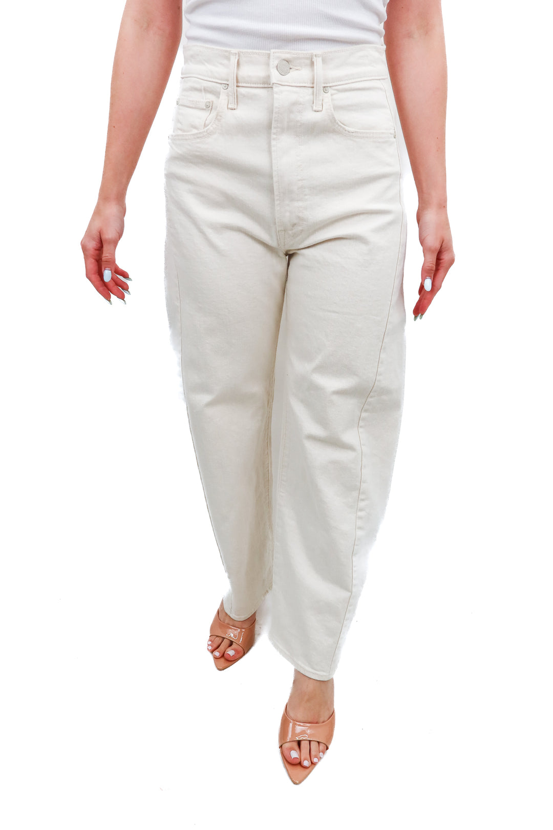 Mother Superior cream jeans (26; retail $268)