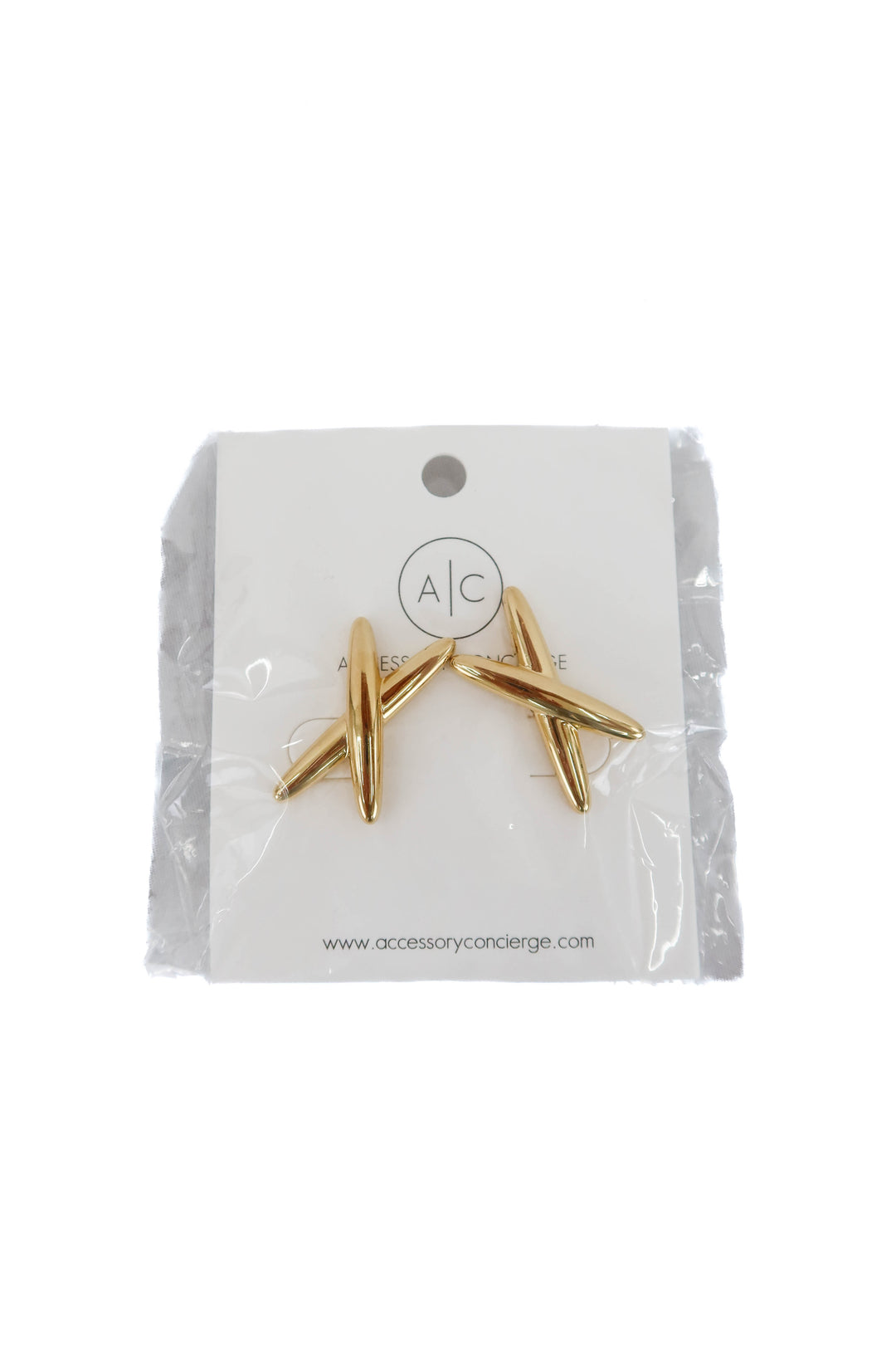 accessory concierge gold X earrings nwt (retail $32)