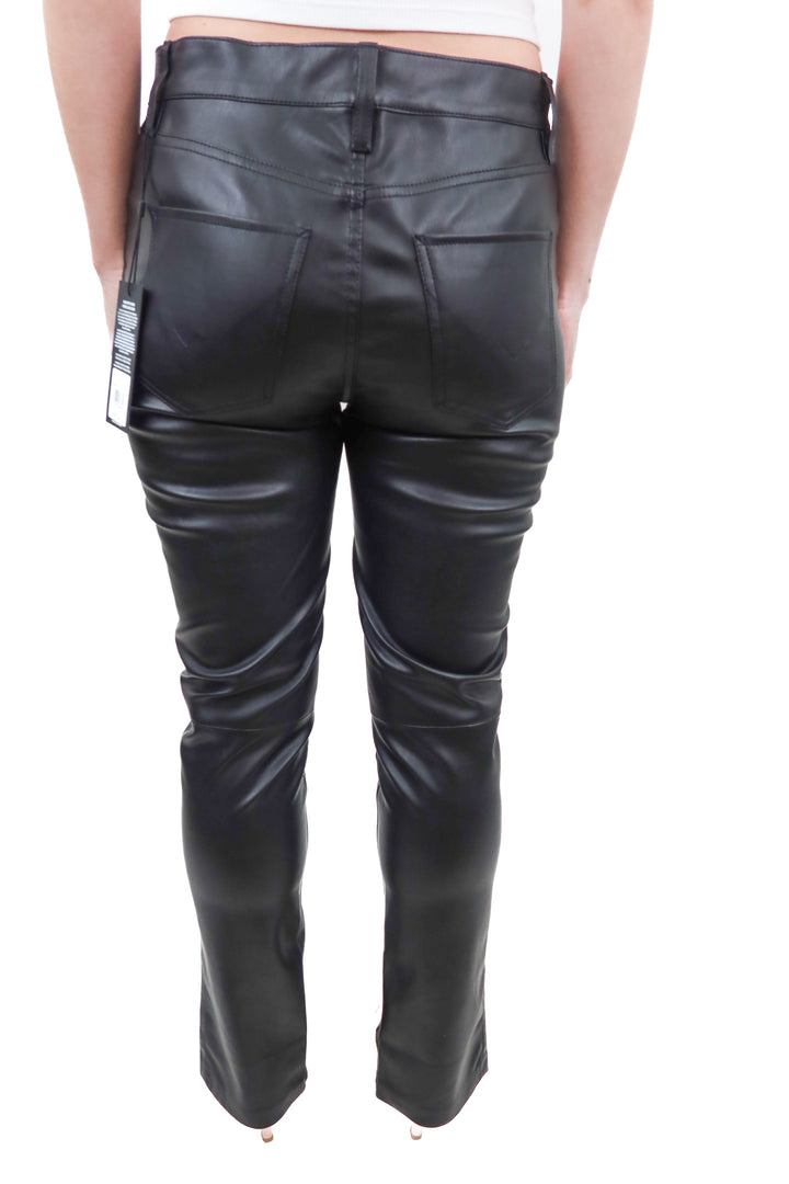 Hudson black leather pants (27; retail $438)