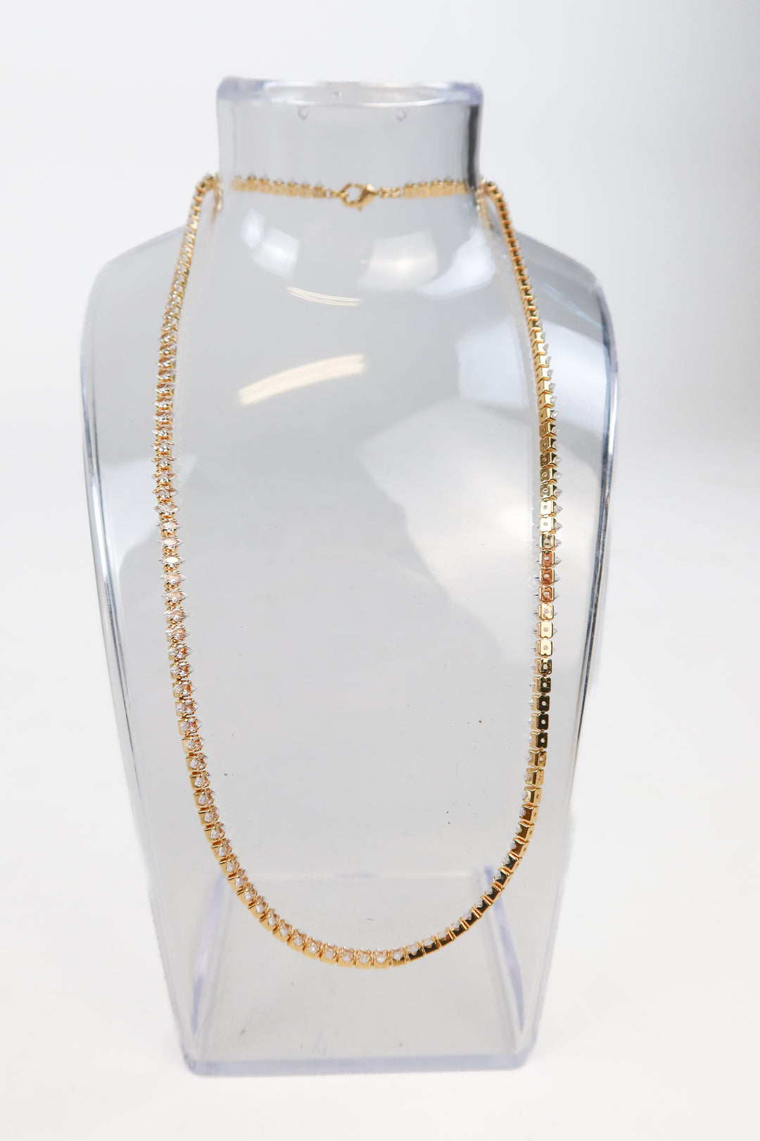 Faux Gold & Diamond Necklace