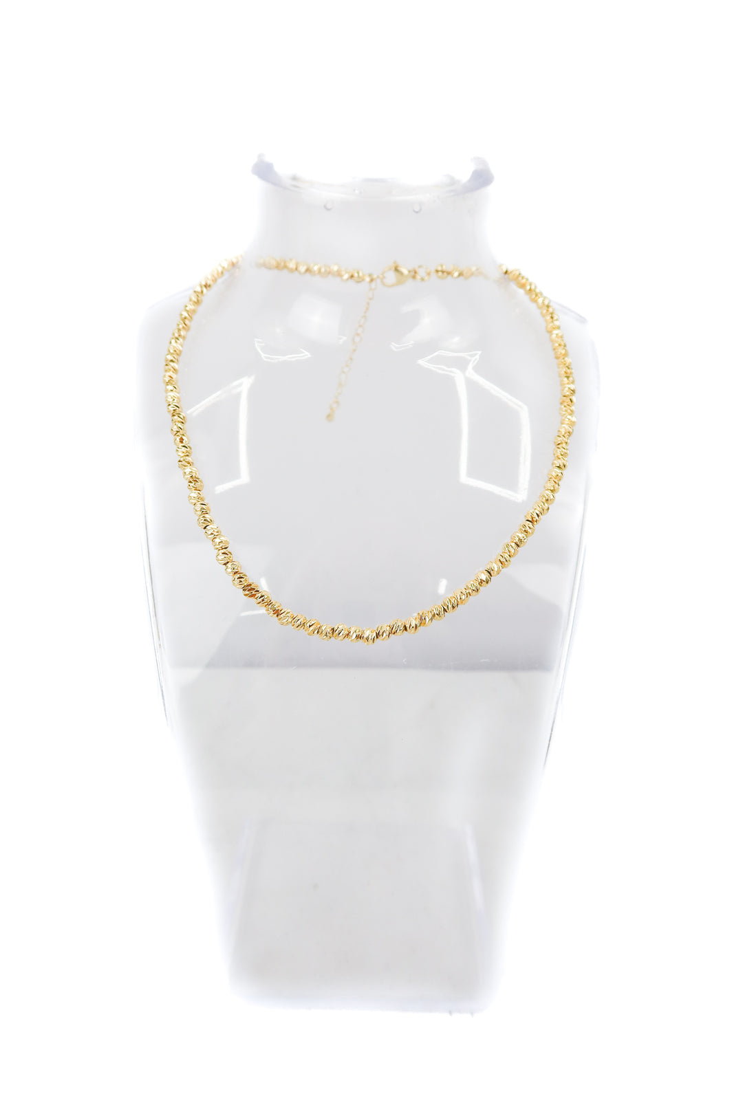 gold moon cut chain necklace