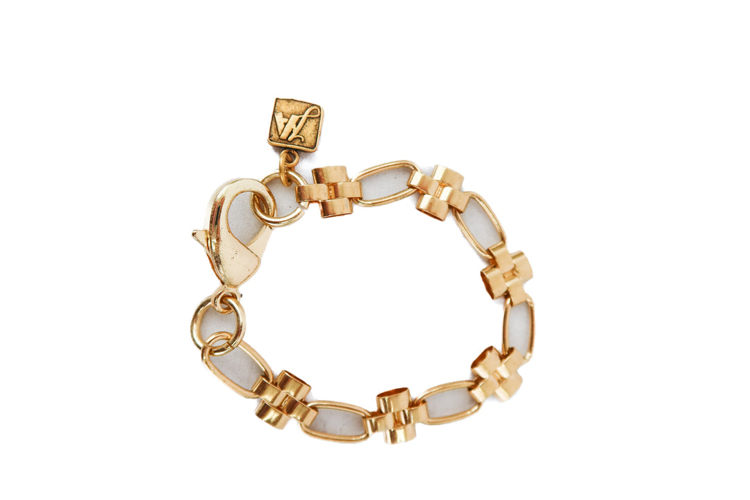 gold chunky mixed chain bracelet