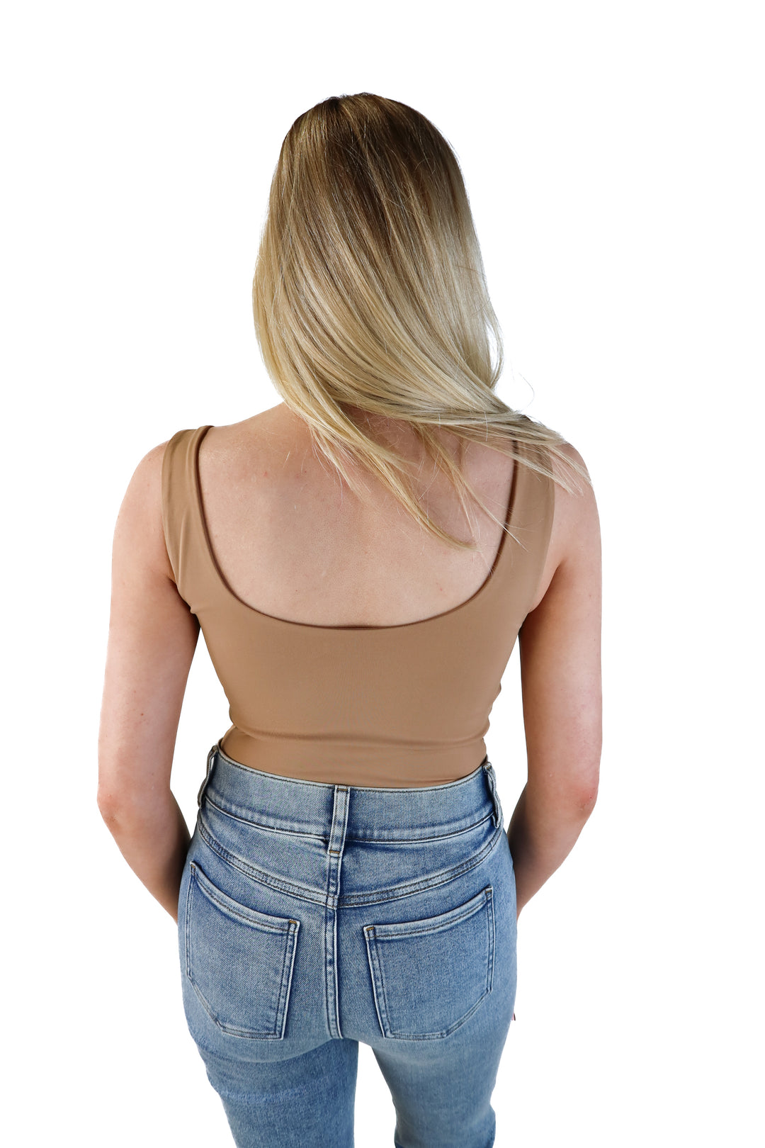 Express Body Contour Tan Bodysuit (S; retails for $44)