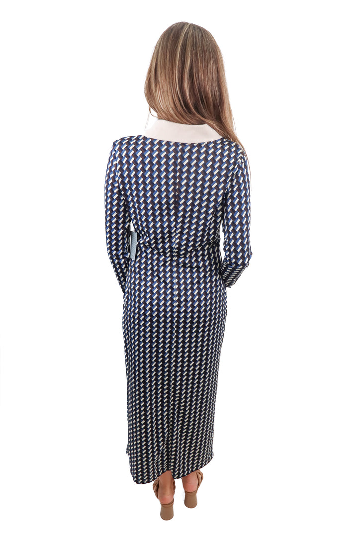 Melloday patterned long stretchy dress NWT (S; retail $138)