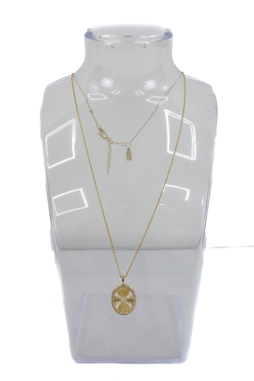 electric picks gold pave oval necklace (retail $88)