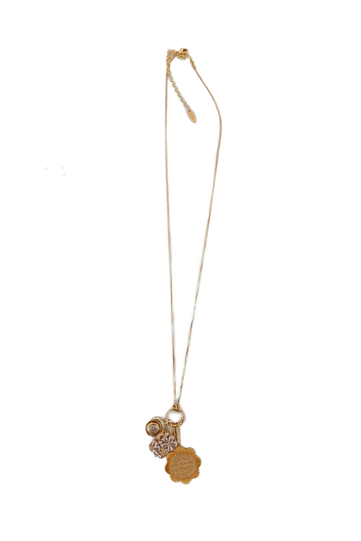 serafina gold charm necklace (retail $198)