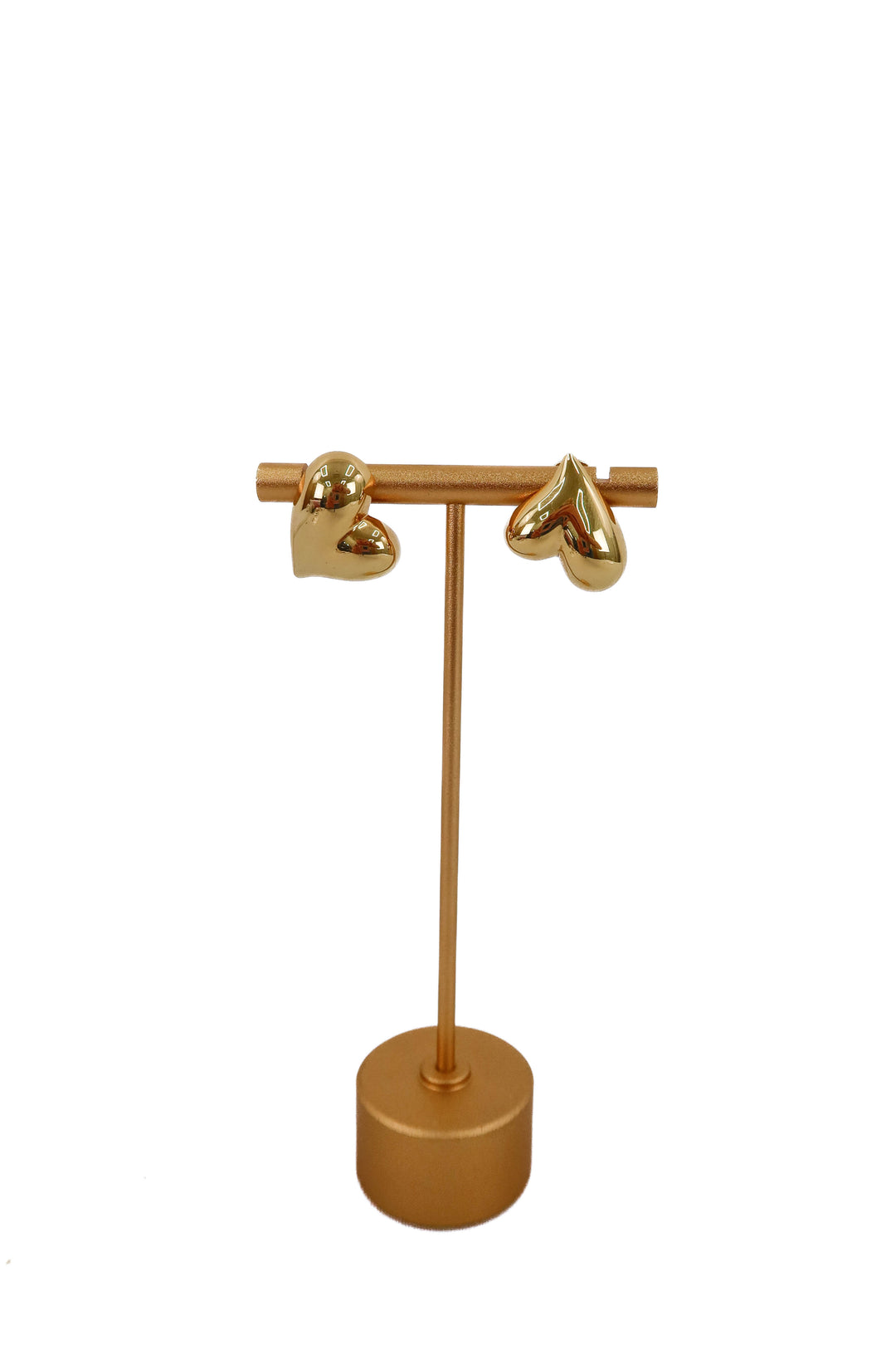 Gold heart earrings