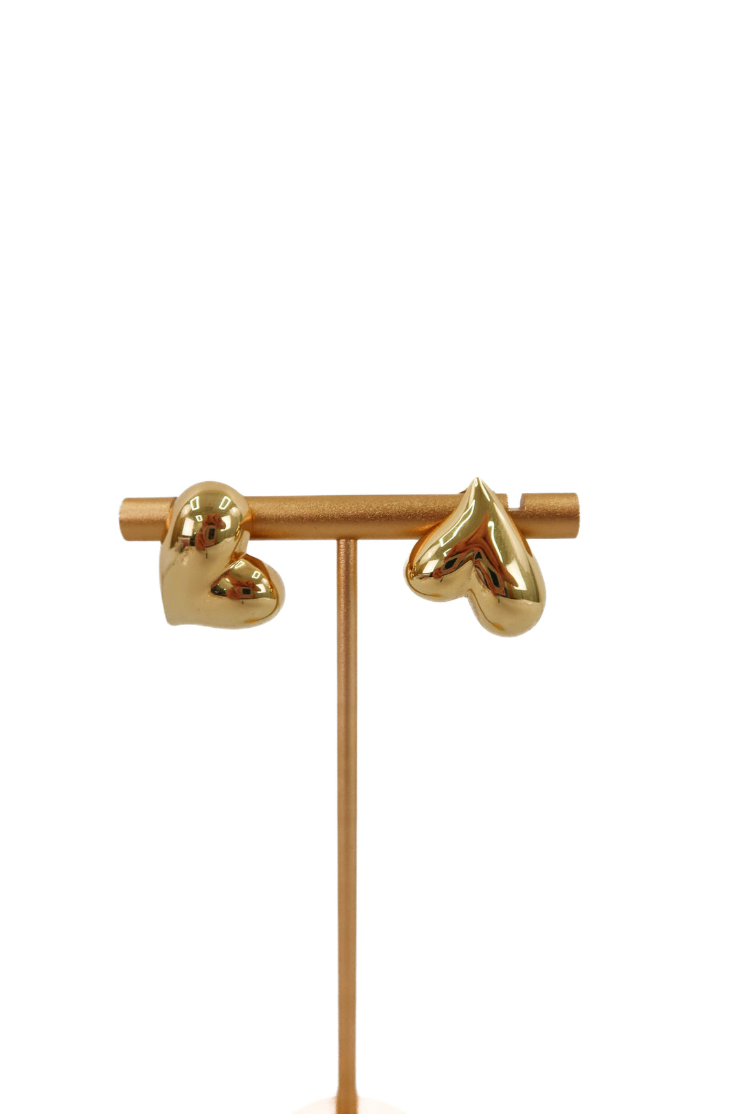 Gold heart earrings