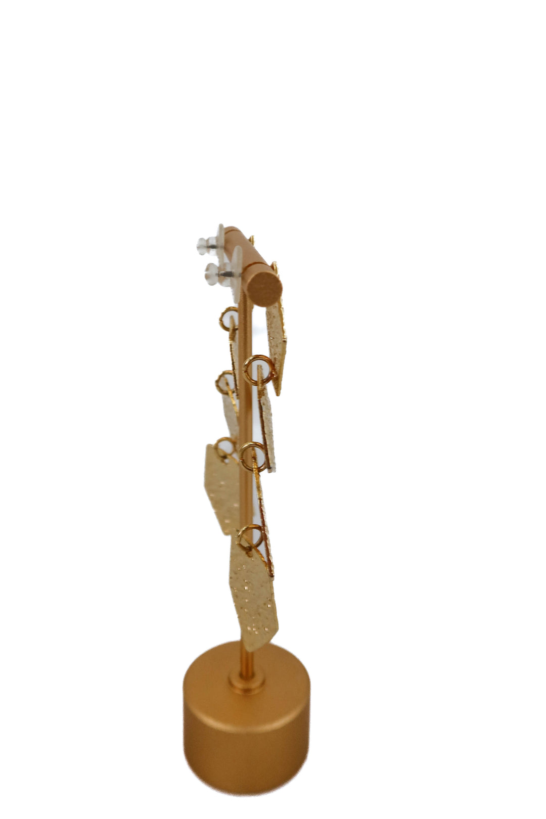Gold abstract drop earrings