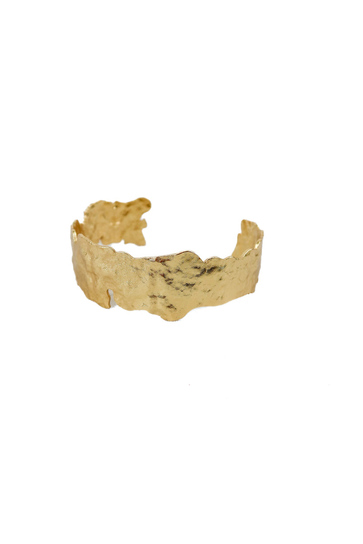 gold textured foil cuff bracelet