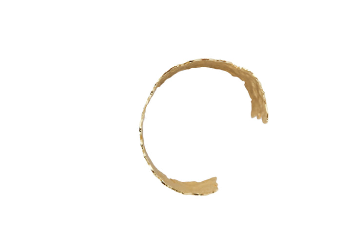 gold textured foil cuff bracelet