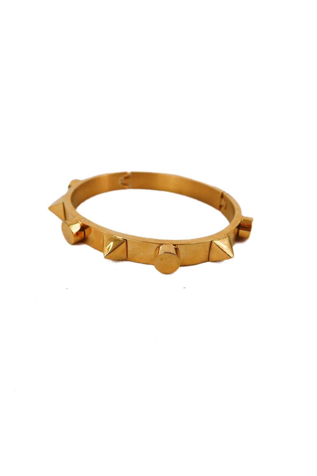 gold studded bangle bracelet