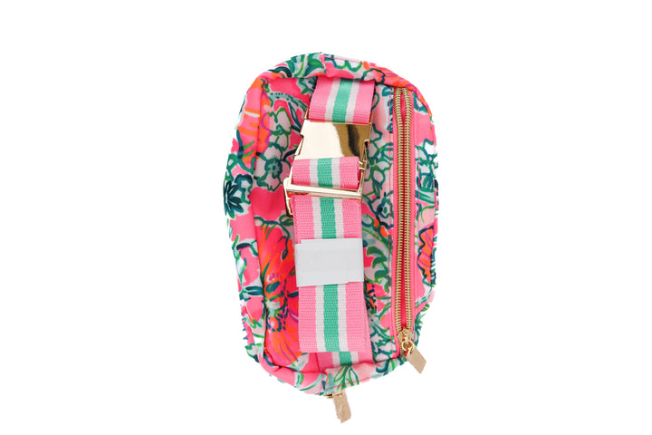 lilly pulitzer pink floral belt bag