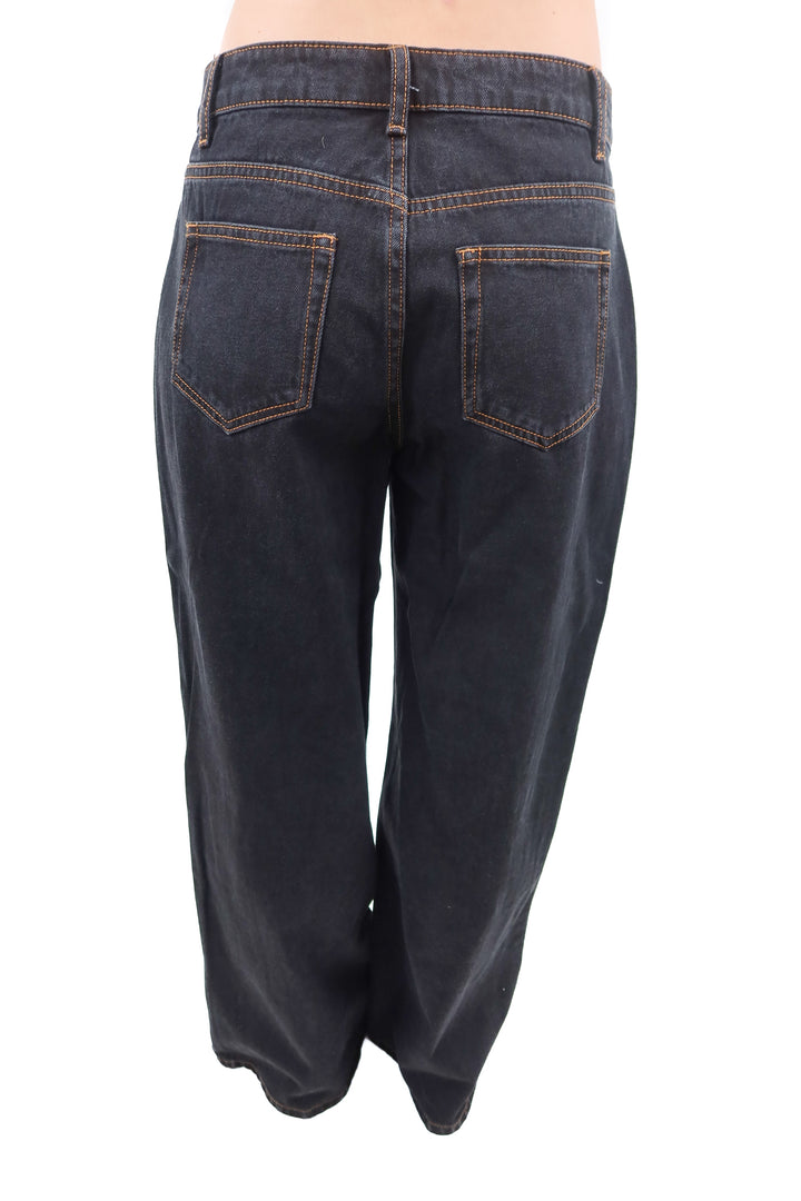 cupshe x renee elisha black wide leg jeans NWT (s)