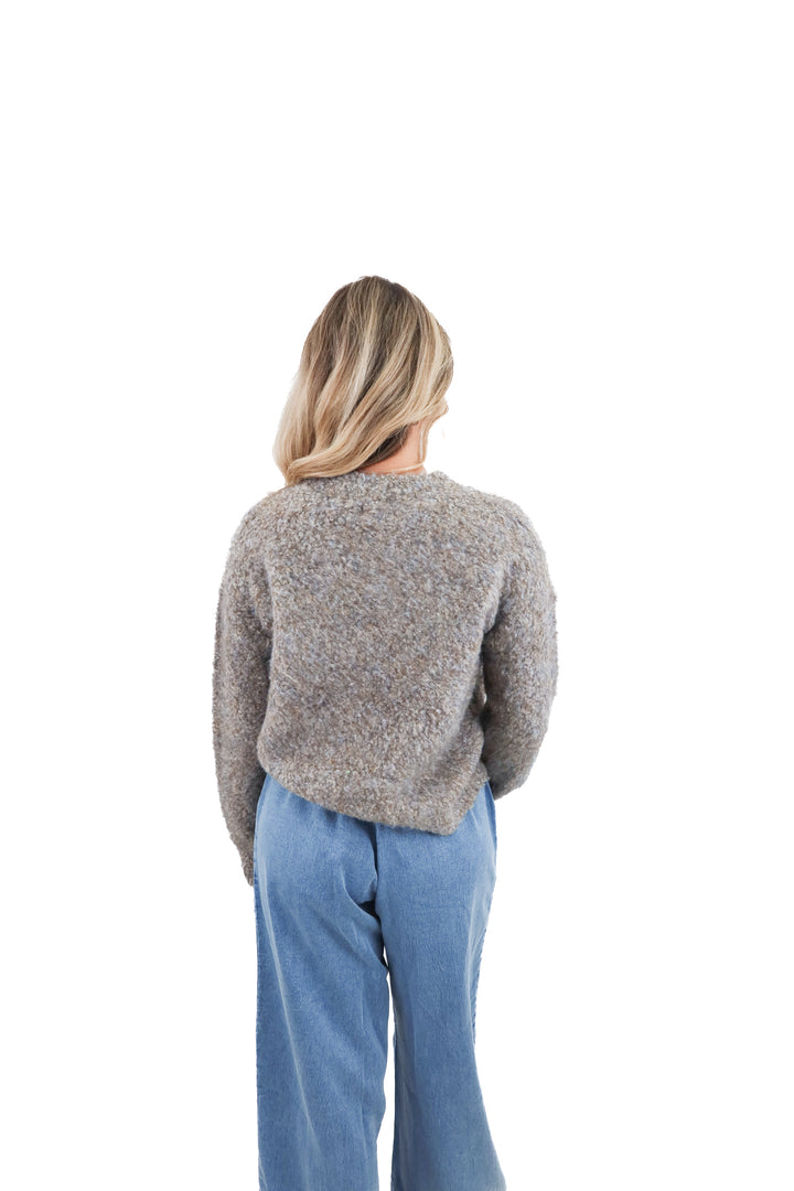 universal threads brown brushed knit sweater (s)