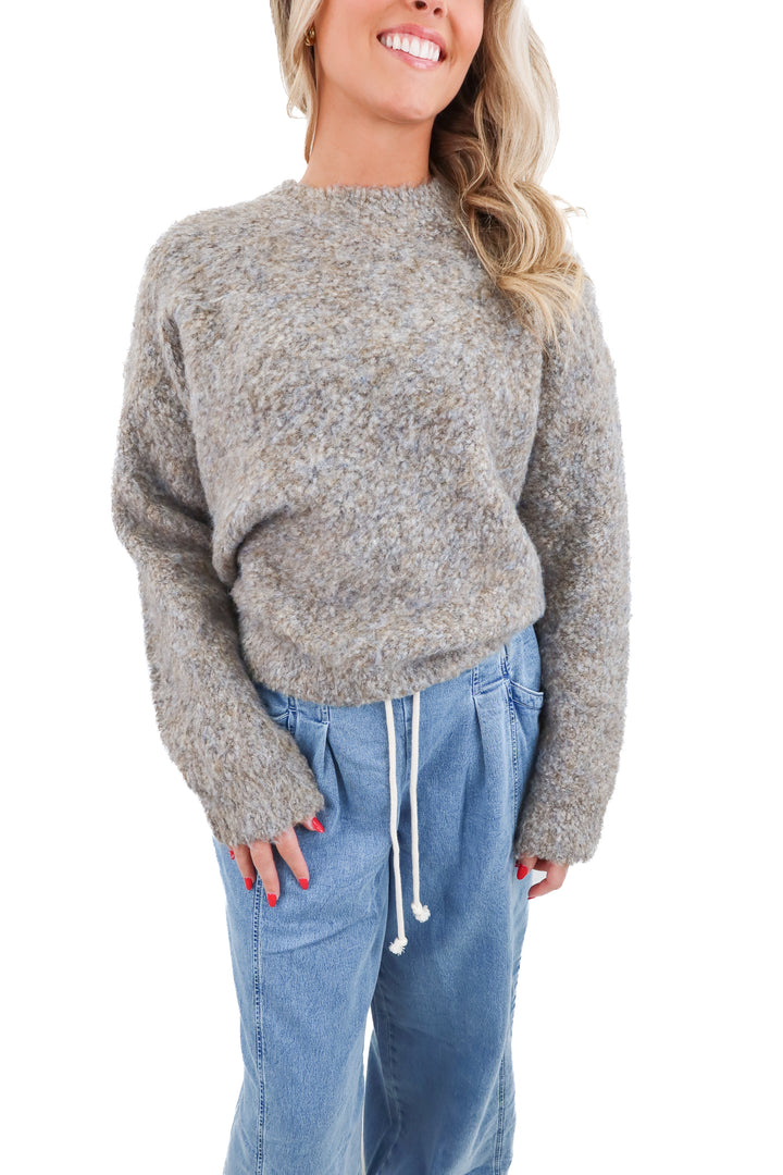 universal threads brown brushed knit sweater (s)