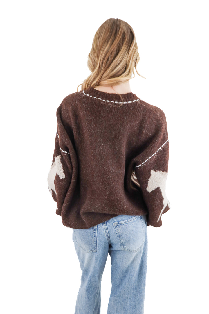 illa illa brown horse cardigan (m; retail $49)