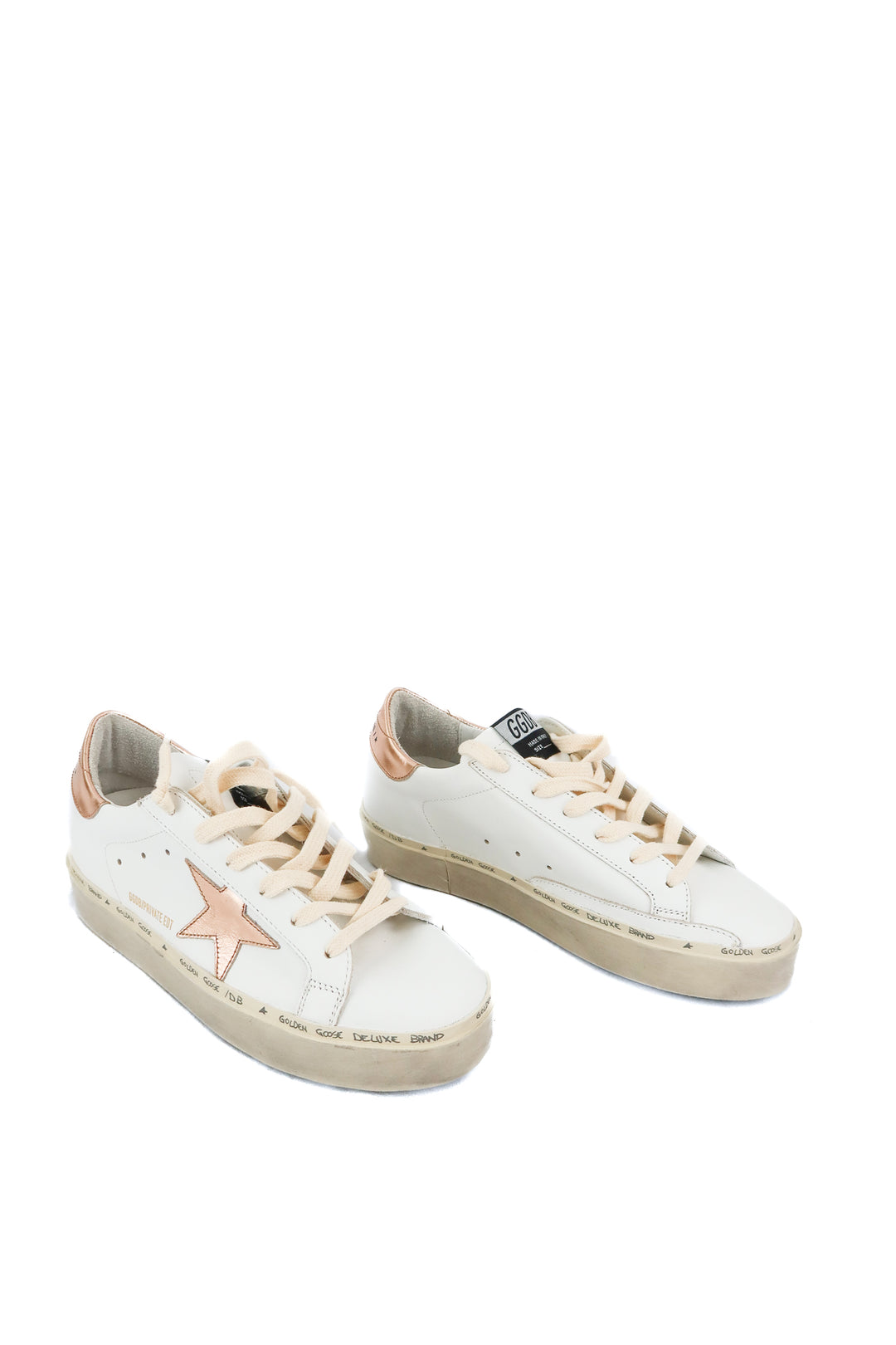 golden goose hi star white/rose gold (38; retail $695)