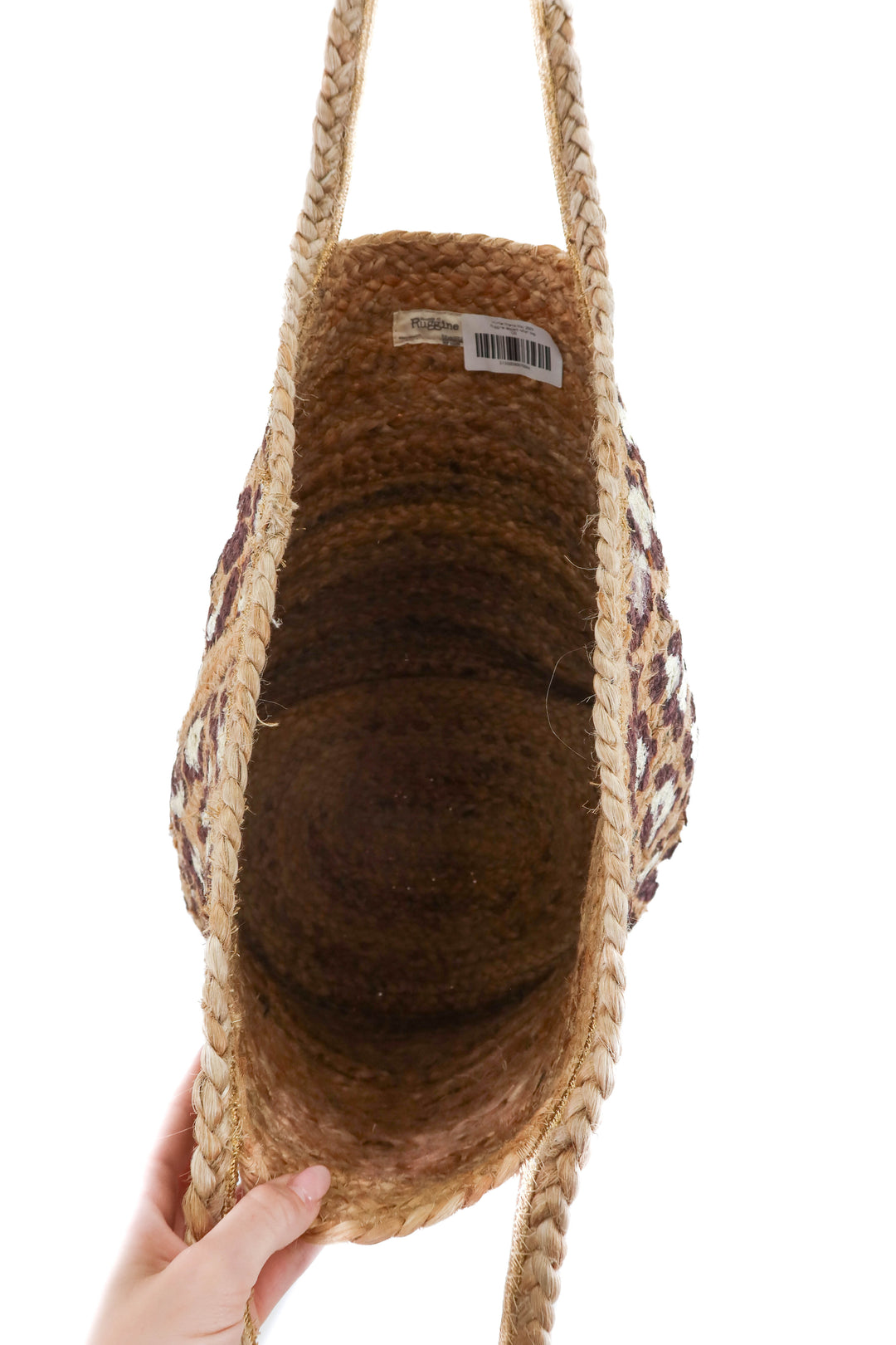 ruggine leopard rattan bag (retail $42)