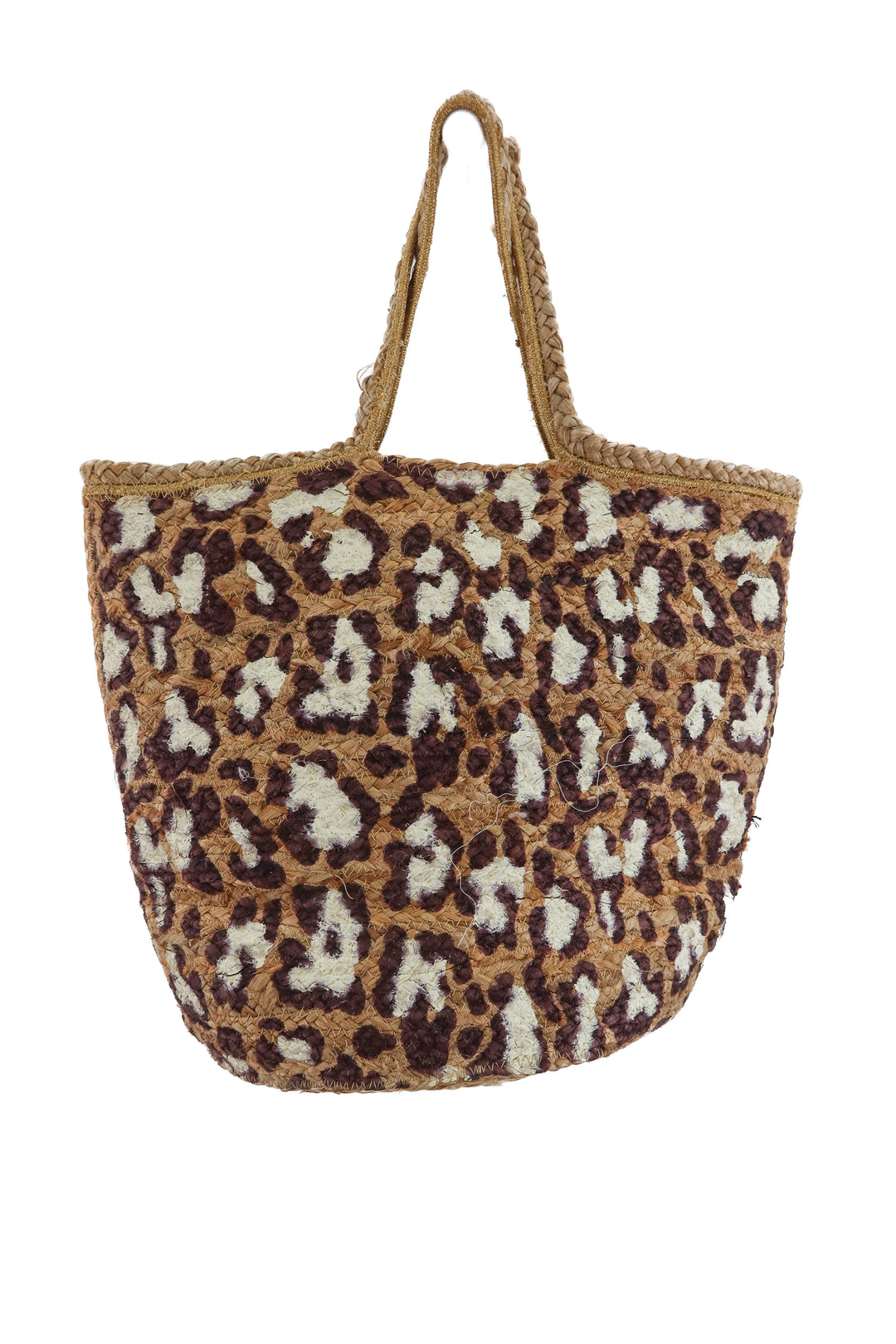 ruggine leopard rattan bag (retail $42)