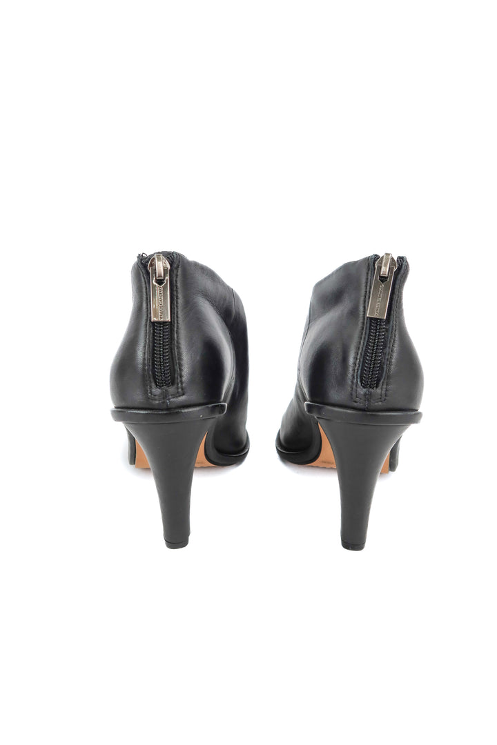 vince camuto black frisnell open toe heels (8.5)