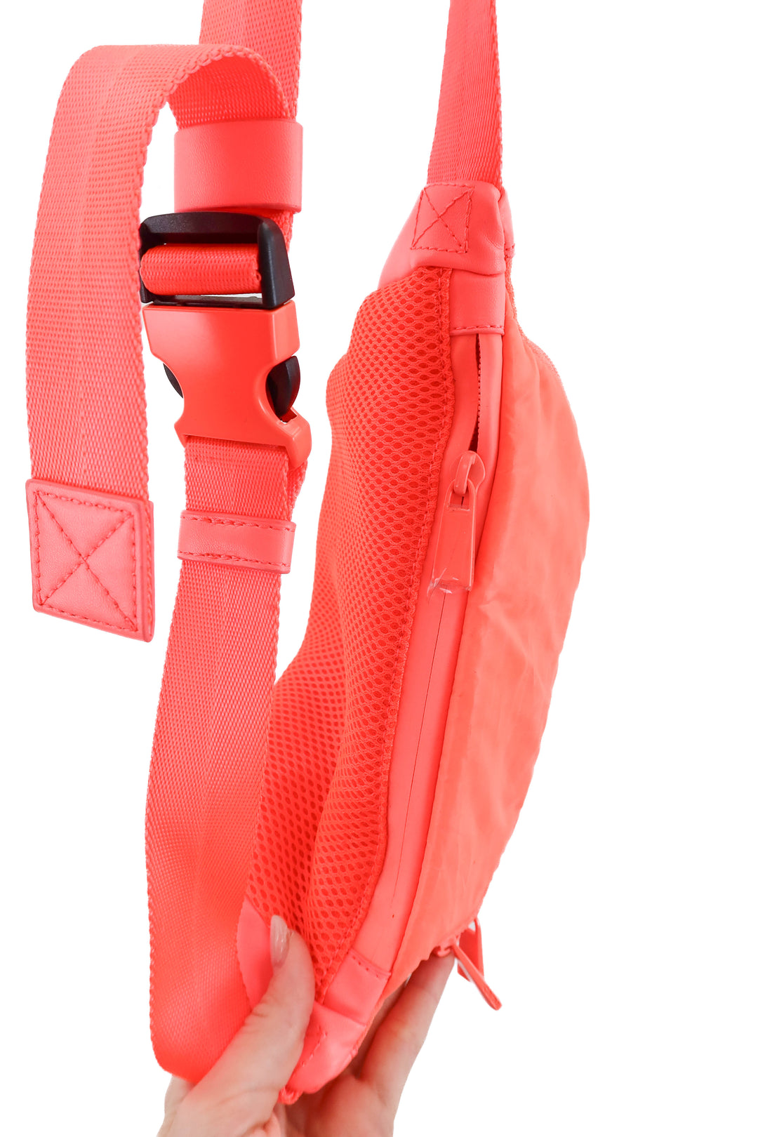 caraa neon orange belt bag (retail $85)
