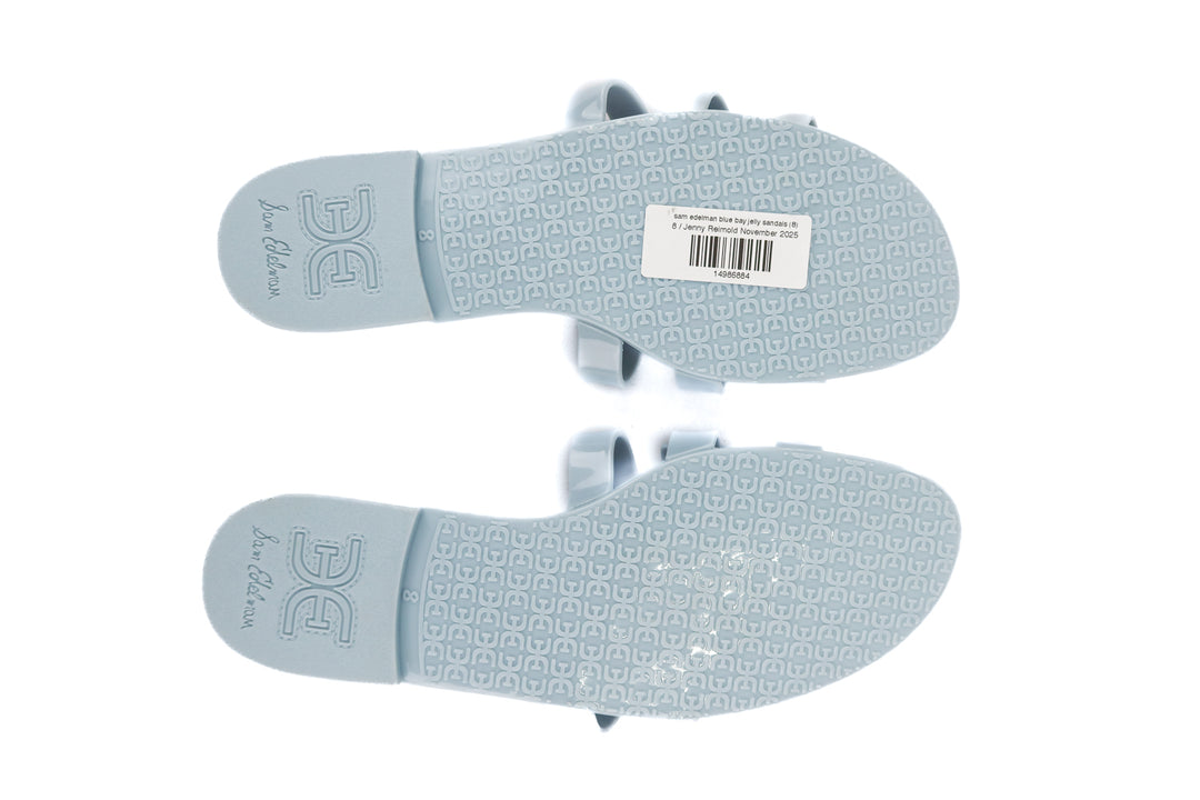 sam edelman blue bay jelly sandals (8; retail $60)
