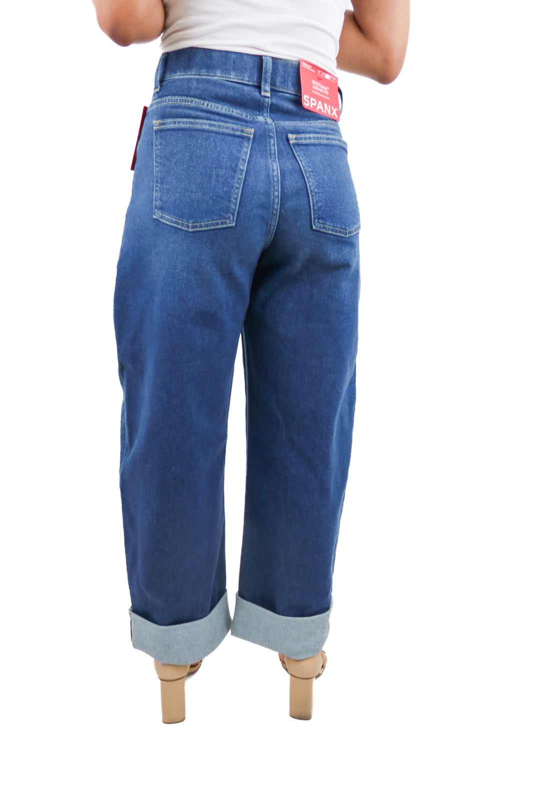 spanx "cuffed horshoe jeans" NWT (xs; retail $158)