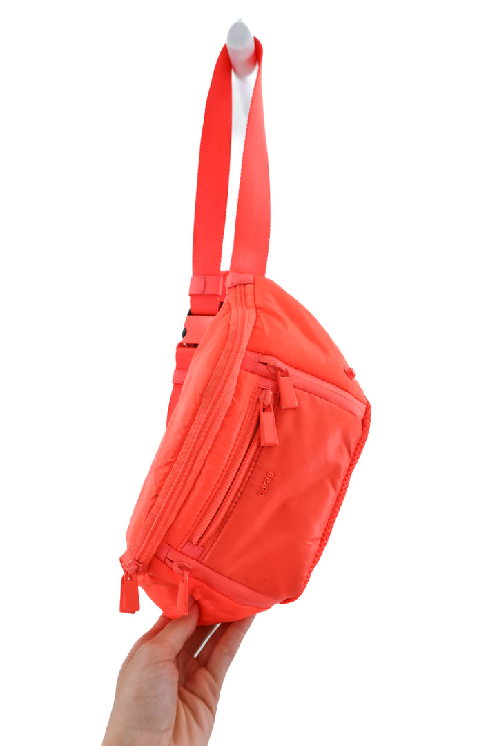 caraa neon orange belt bag (retail $85)