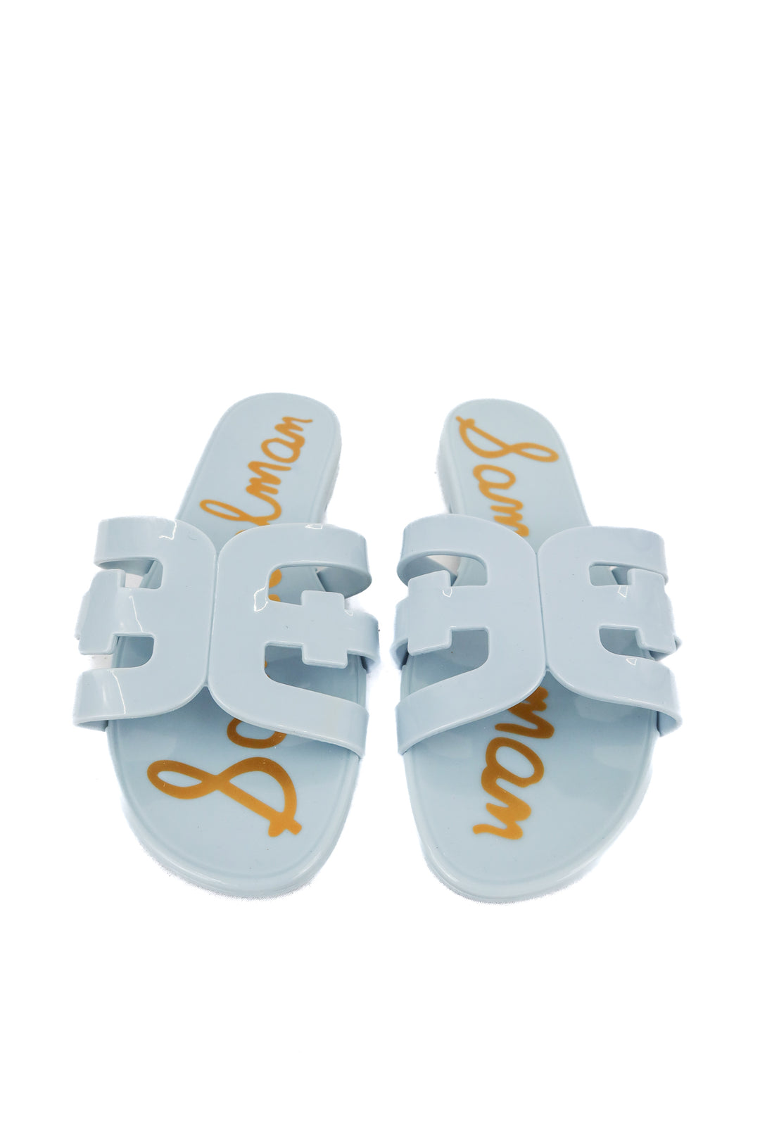 sam edelman blue bay jelly sandals (8; retail $60)