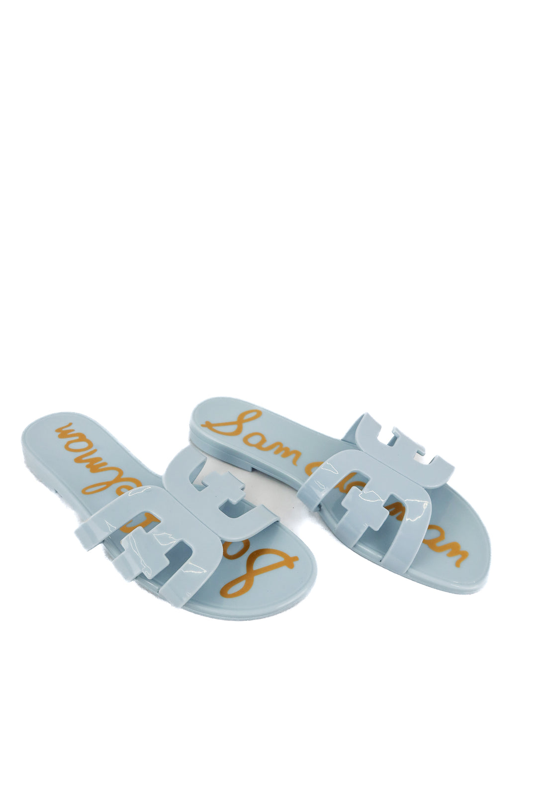 sam edelman blue bay jelly sandals (8; retail $60)