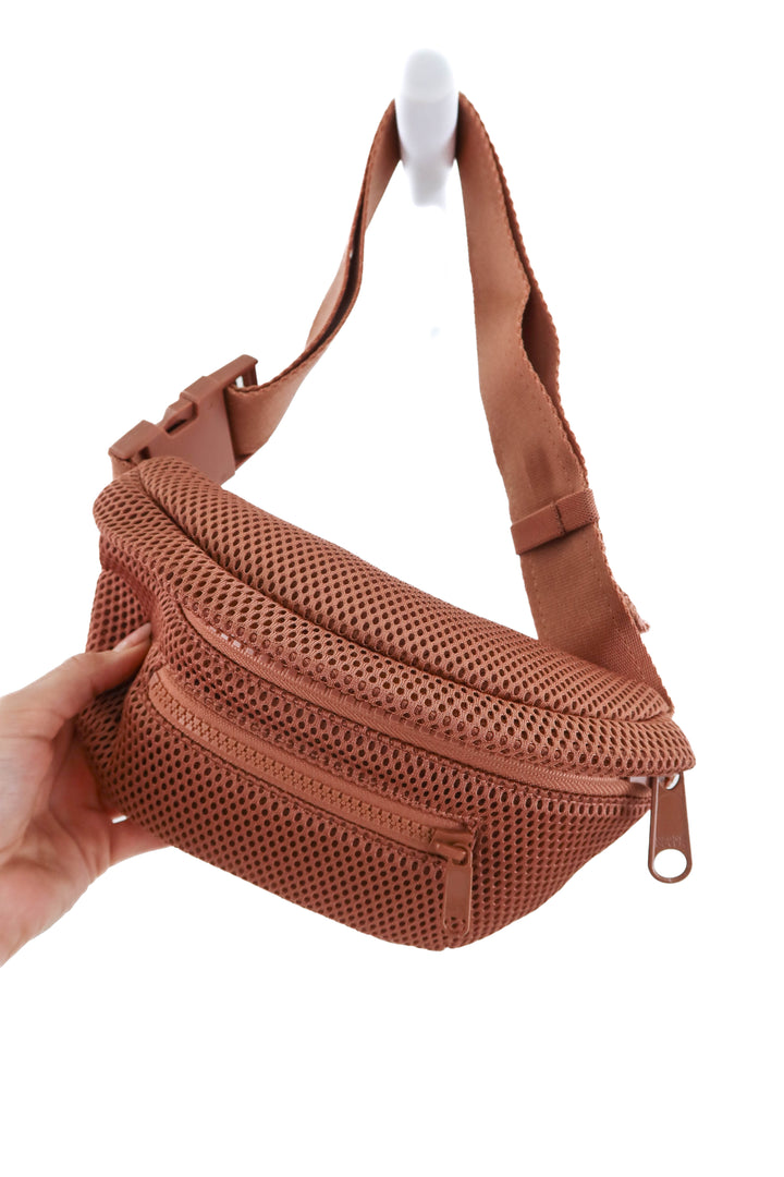 dagne dover brown belt bag nwt (retail $95)