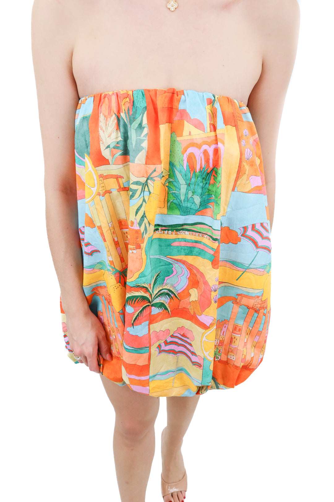 show me your mumu tropical bubble dress NWT (xs; retail $168)