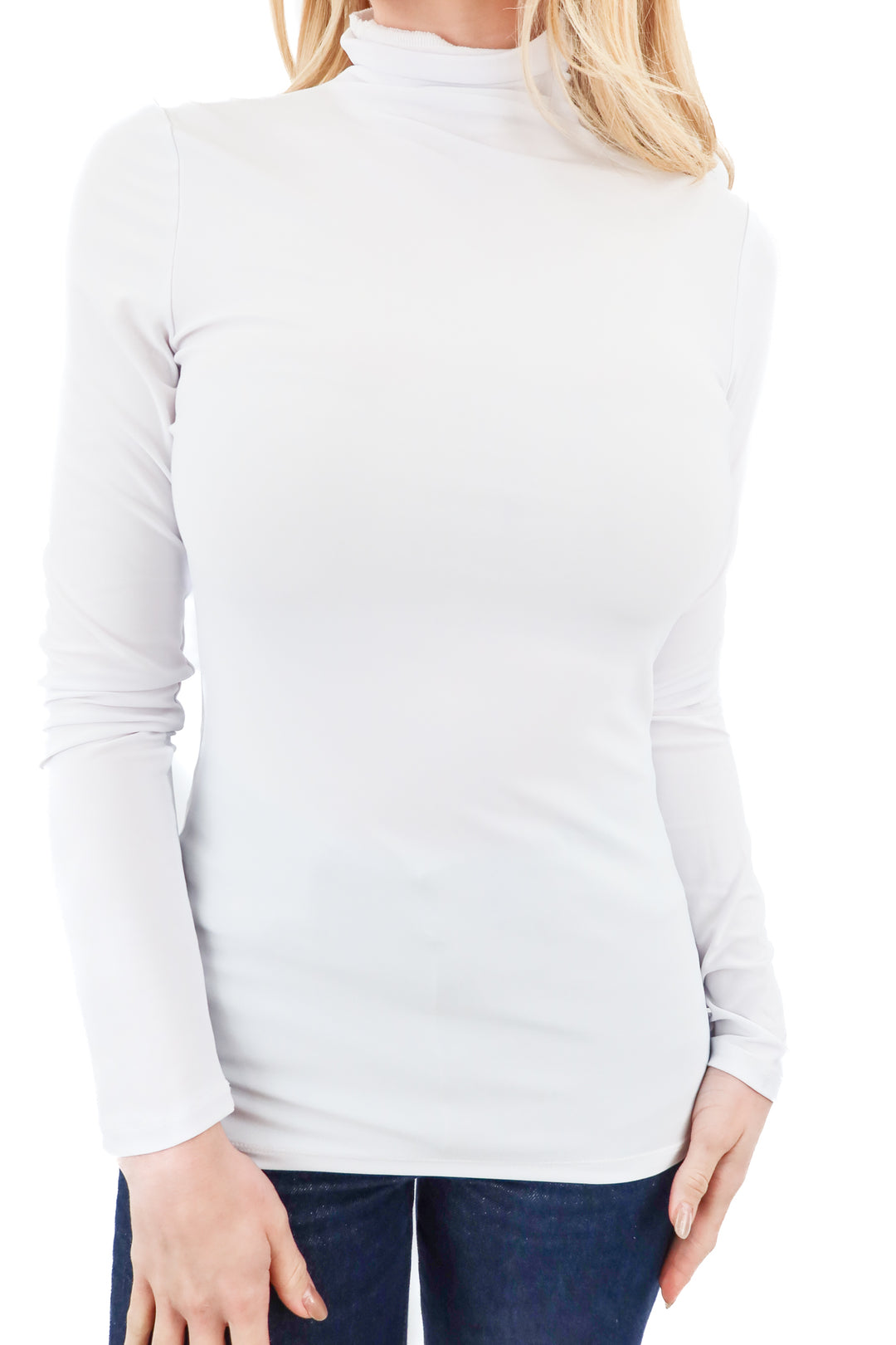 halogen white turtleneck top (xs)