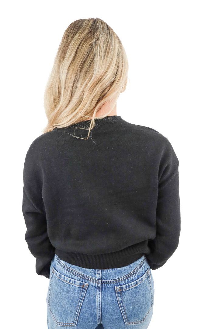 trendy queen black cardigan (s)