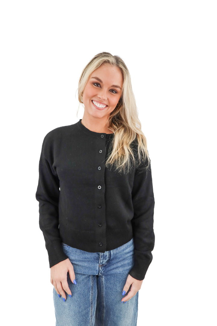 trendy queen black cardigan (s)